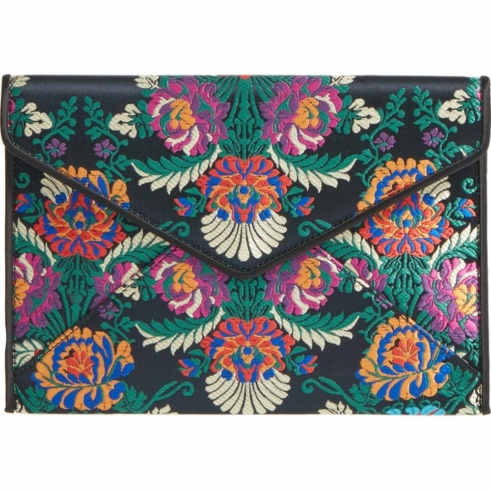 Rebecca Minkoff Leo Satin Floral Envelope Clutch